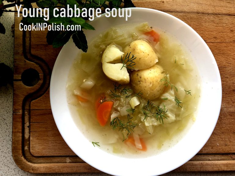 Young Cabbage Soup on Pork Bones - CookINPolish - Traditional Recipes