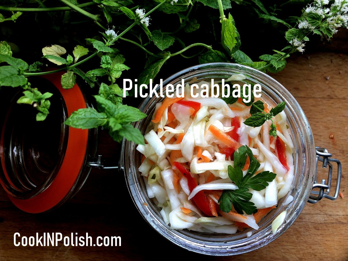 Quick Pickled Cabbage CookINPolish Traditional Recipes