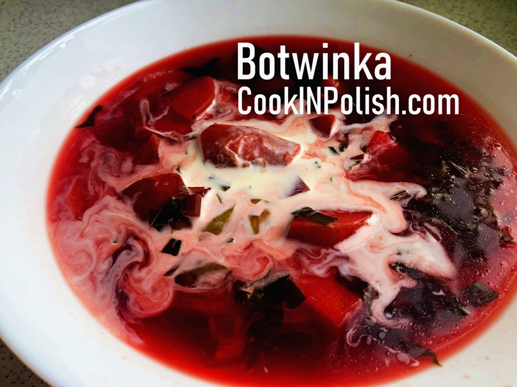 Traditional Polish Soup: Botwinka served on a plate