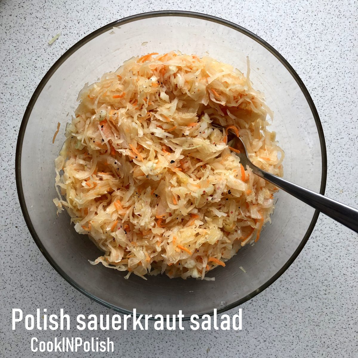 Sauerkraut salad/ Kapusta kiszona - CookINPolish - Traditional Recipes