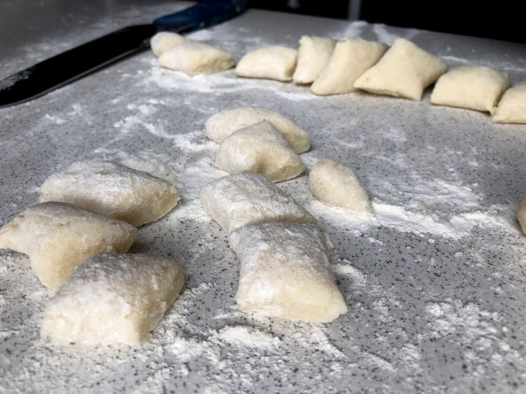 kopytka potato dumplings ready to be cooked