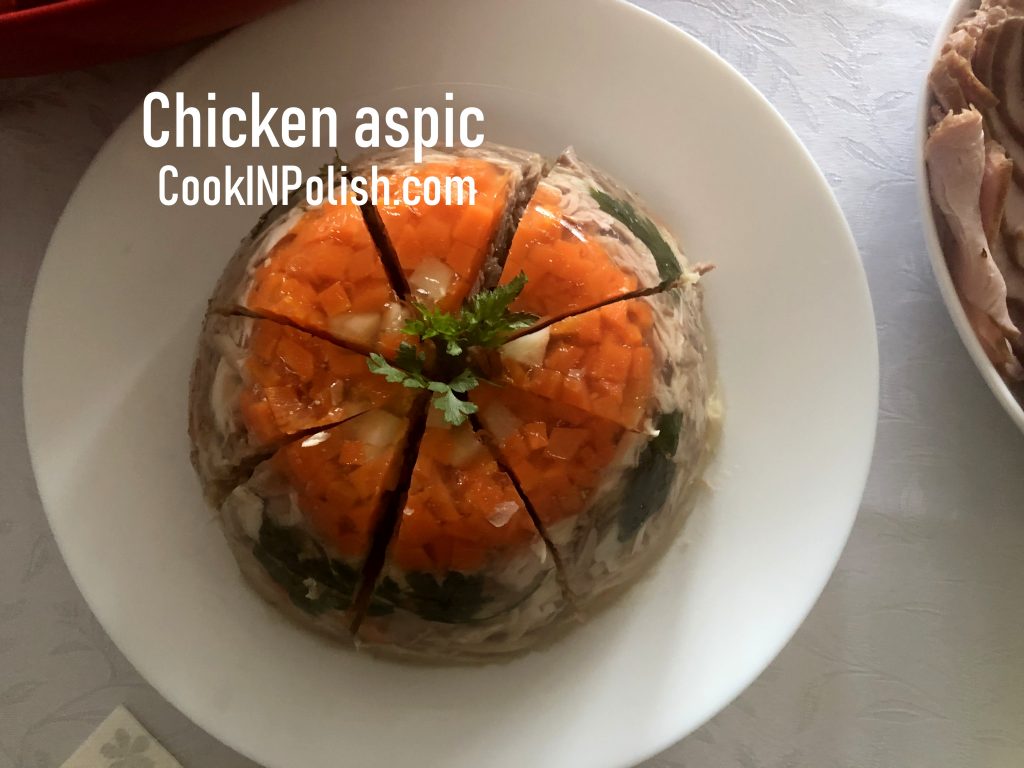 Chicken Aspic served