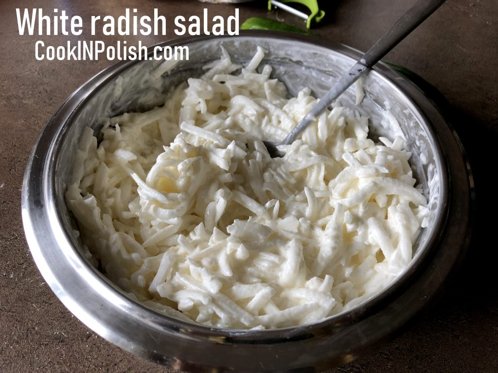 White Radish Salad ready to serve