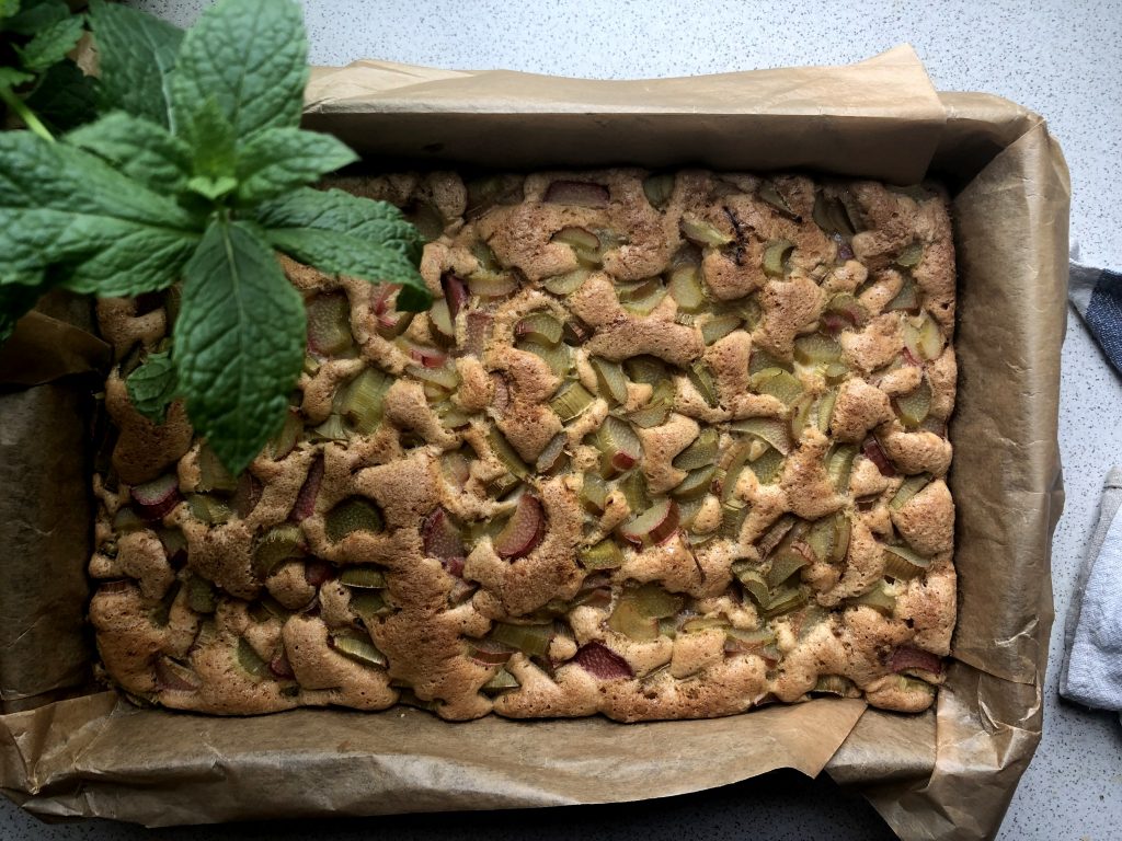 Rhubarb Cake baked