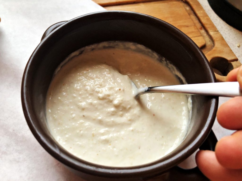 Horseradish sauce to be served with Polish boiled smoked kiełbasa.