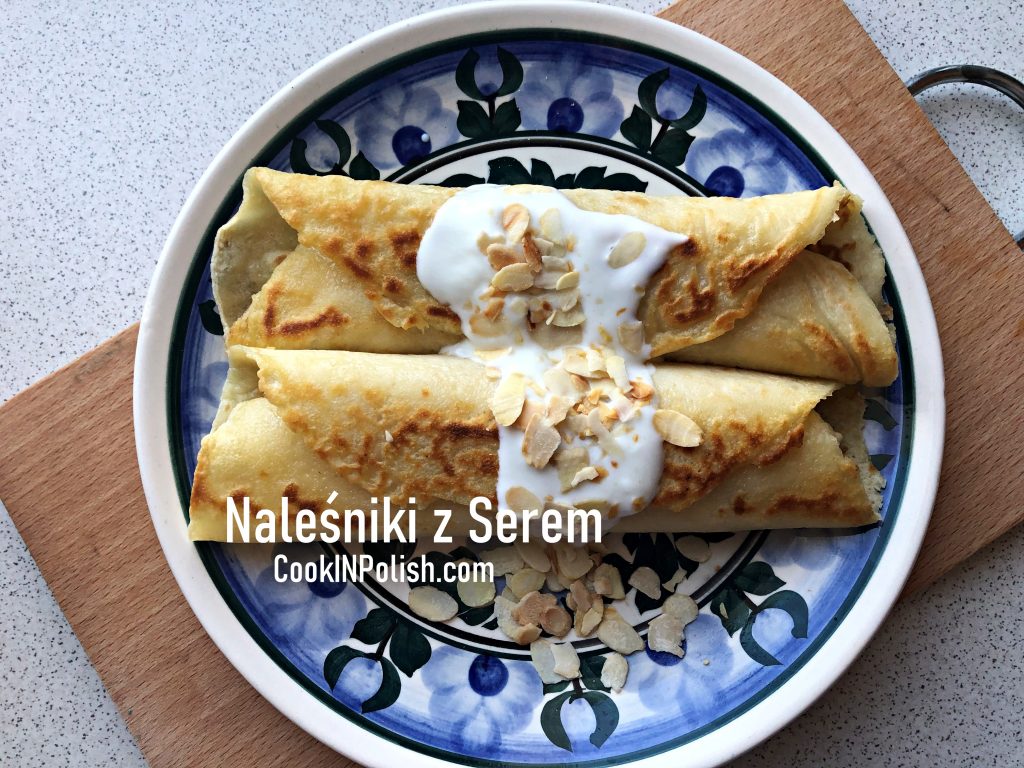 Polish crepes served on the plate