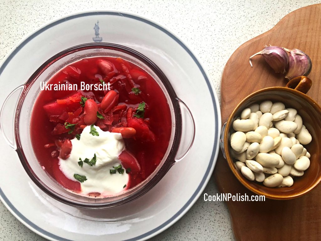 Polish Ukrainian Borscht served