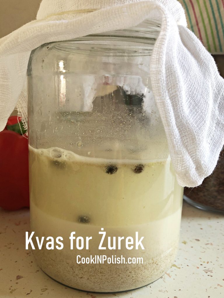 Kvas starter for rye sour soup Żurek