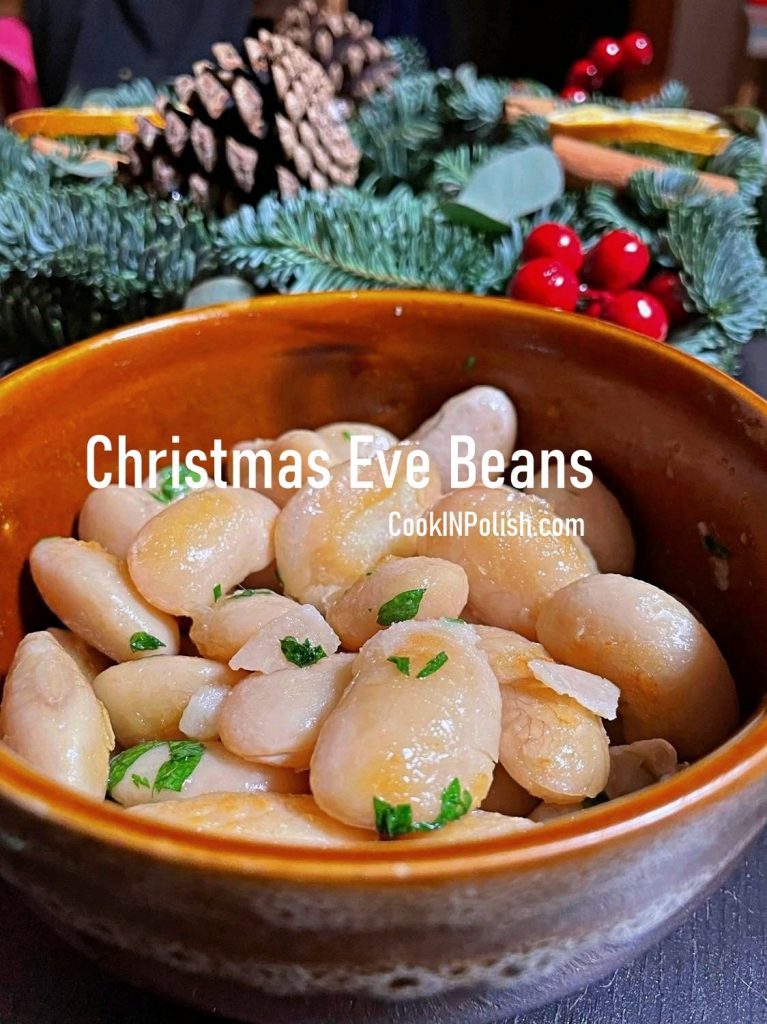 Christmas Eve beans served in a bowl