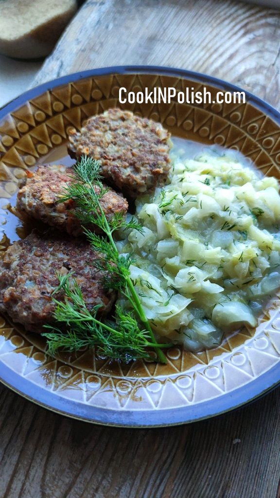 Hreczanyki - Patties with Buckwheat served