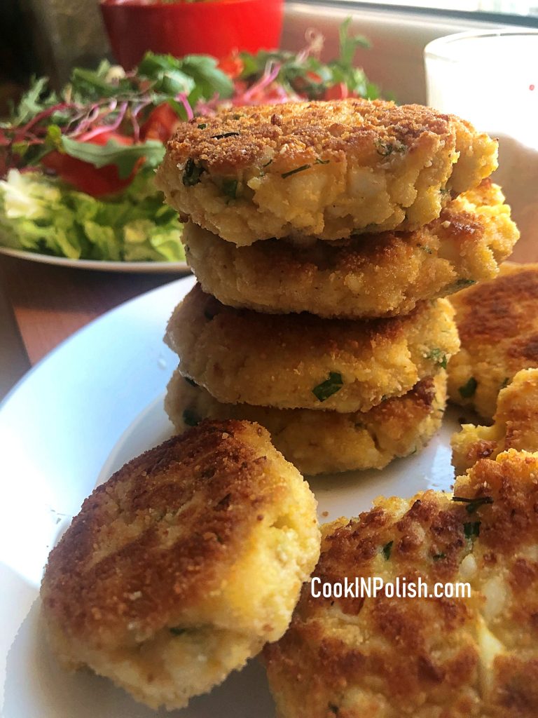 Egg patties served on a plate