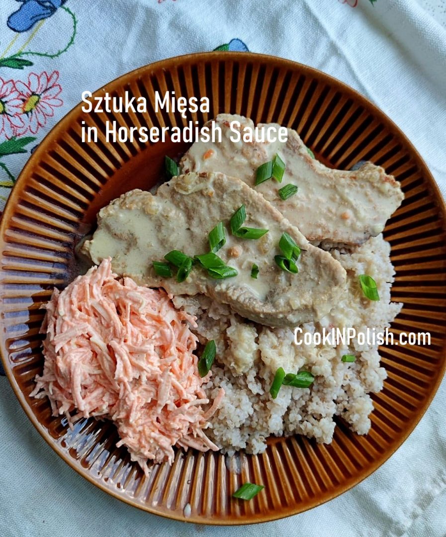 Sztuka Mięsa in Horseradish Sauce CookINPolish Polish Food Recipes