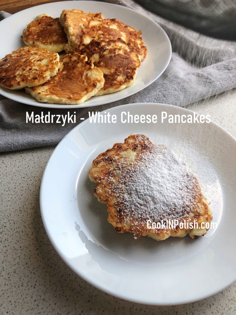 Małdrzyki - White Cheese Pancakes served on a plate