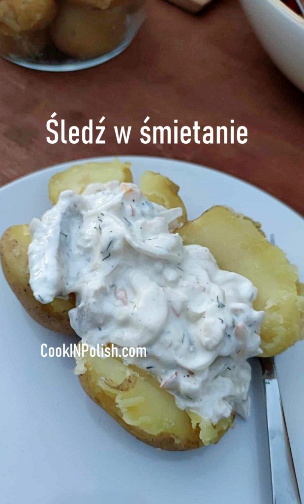 Herring in Cream on potatoes