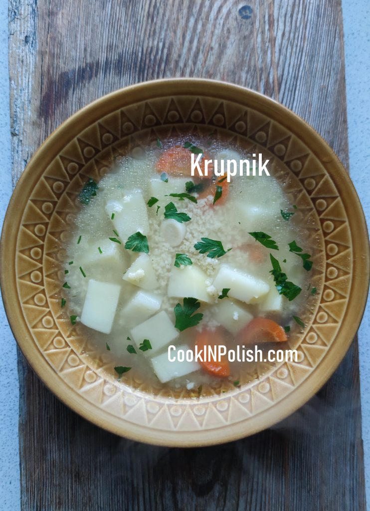 Krupnik – chicken soup with barley