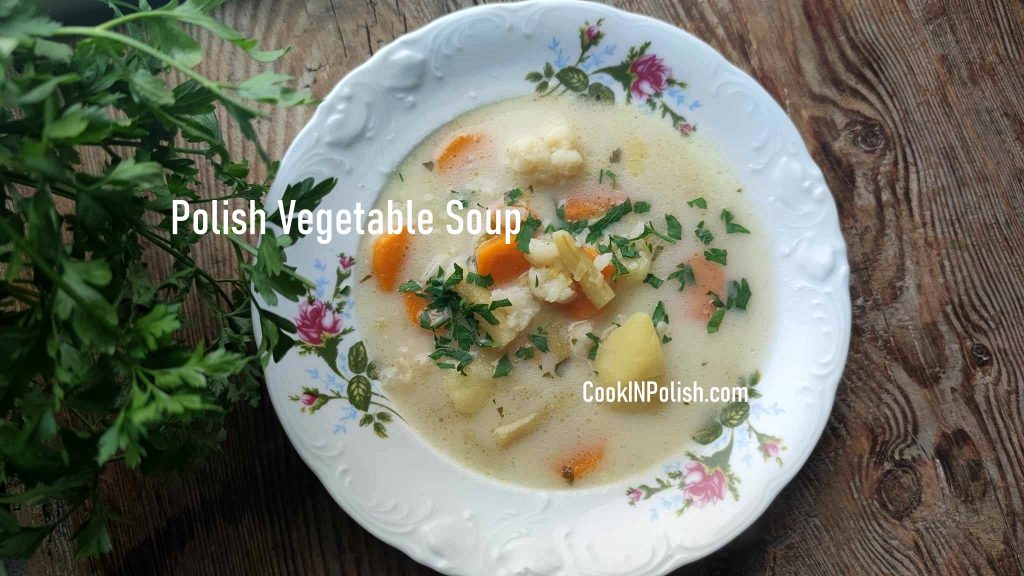 Polish vegetable Soup served in a plate