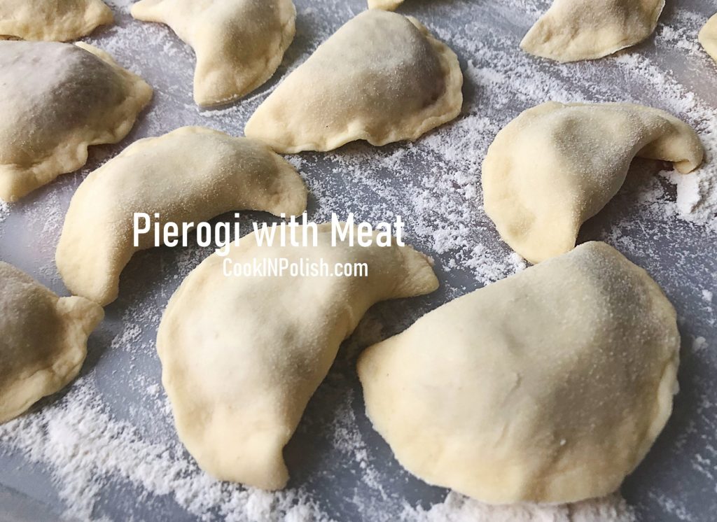 Pierogi with Meat prepared for boiling
