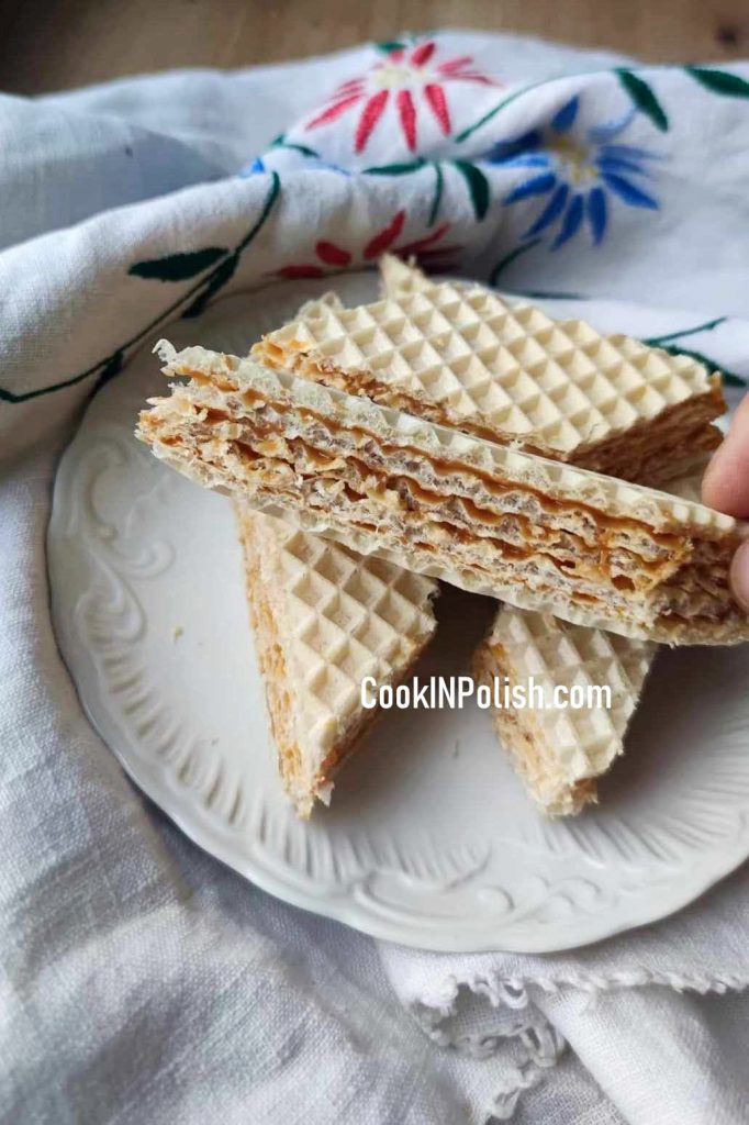 Caramel Wafer Cakes served