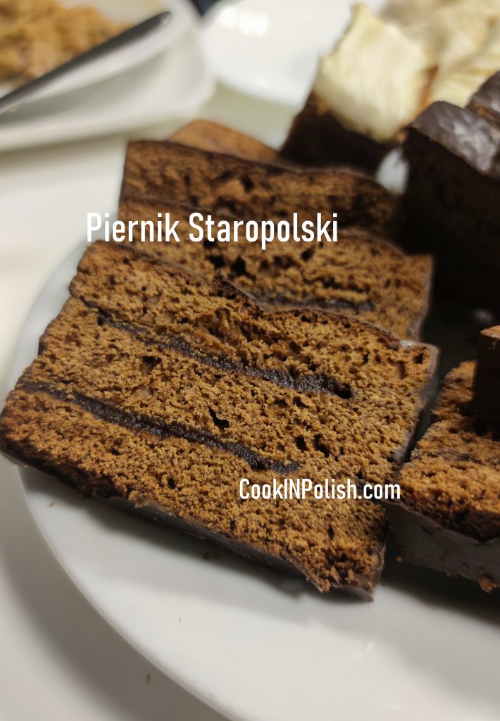 Old Polish Gingerbread served on a Christmas table