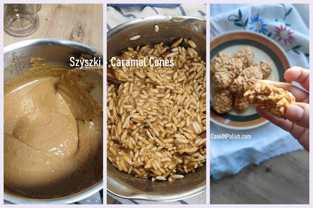 Szyszki - Caramel Cones in the making