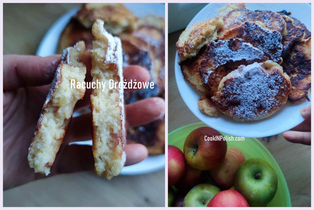 Fluffy Yeast Apple Racuchy served