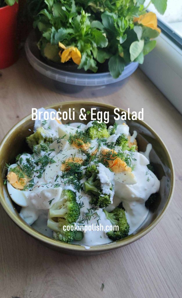 Broccoli and Egg Salad served