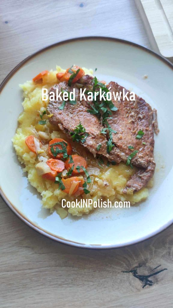 Baked Pork Neck served with mashed potatoes