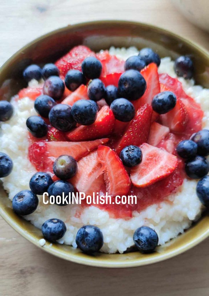 Rice Pudding with Strawberries