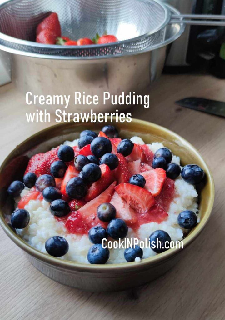 Rice Pudding with Strawberries