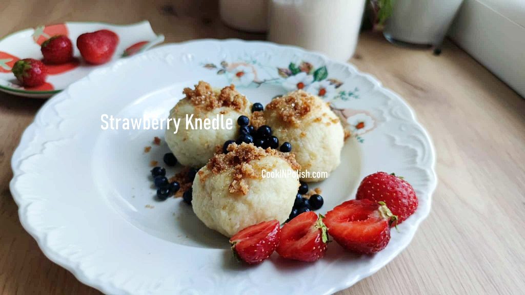 Strawberry Knedle served