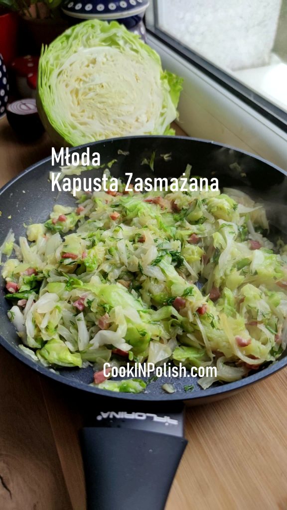 Fried Young Cabbage with Bacon